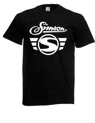 Herren T-Shirt Simson Logo + Schrift I DDR I Sprüche I Fun I Lustig bis 5XL