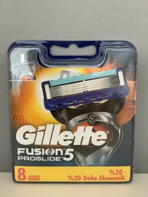 8 Gillette Fusion Proglide Rasierklingen in OVP