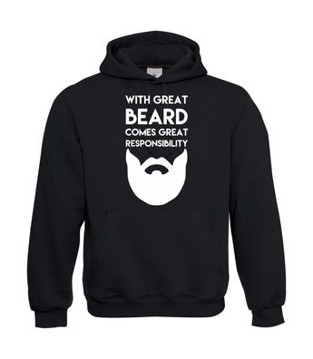 Herren Hoodie I Kapu I With Great Beard Comes I Sprüche I Fun I Lustig bis 5XL