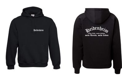 Herren Hoodie Kapu I Heidenheim I Fussball I Verein I Sprüche I Fun I Lustig
