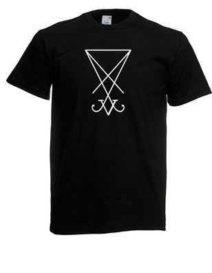 Herren T-Shirt I Sigil of Lucifer I Seal of Satan Occult I Sprüche Fun I Lustig