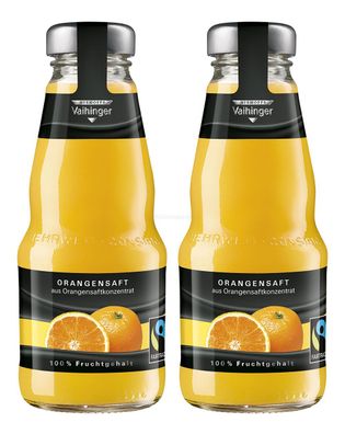 Niehoffs Vaihinger Orangensaft 0,2L TWO - 2er Set inkl. Pfand Mehrweg