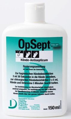 OpSept Händeantisepticum 150 ml zur chirurg. Handdesinfektion