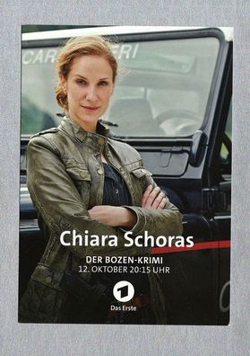 Chiara Schoras (dt. Schauspielerin Bozen-Krimi ) - Originalautogrammkarte