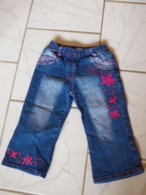 lange Hose Jeans Gummibund mit Stickerei Gr.4 Minitong