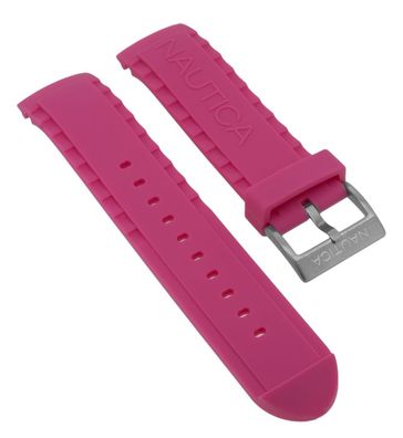 Nautica > Uhrenarmband Kunststoff pink runder Anstoß > A13641GS