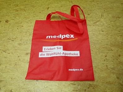 Werbetasche Werbebeutel Beutel Einkaufstasche Rot - MEDPEX Apotheke