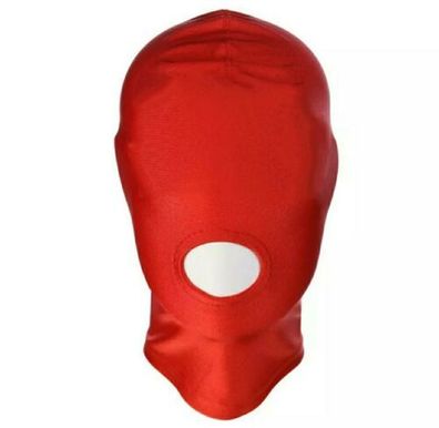 Gesichtsmaske Rot Nur Mund Fetisch Maske Ohne Augen Bondage Rollenspiele