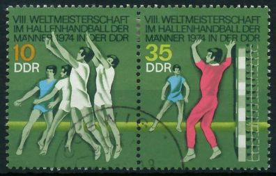 DDR Zusammendruck Nr WZd297 gestempelt WAAGR PAAR X12FD2A
