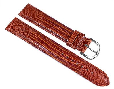 Minott Eidechs-Narbung Ersatzband Uhrenarmband Kalbsleder Band XL Braun 23577S