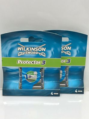 24 x Wilkinson Sword Protector 3 Rasierklingen Neu / OVP
