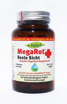 Dr. Hittich MegaRot Beste Sicht, 1/2/4x 90 Kaps., Astaxanthin, Zeaxanthin, Mega-Rot