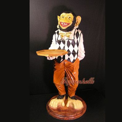 Affe Butler Figur Statue Dekofigur Deko Schimpansen Aufstellfigur Kneipe Diner