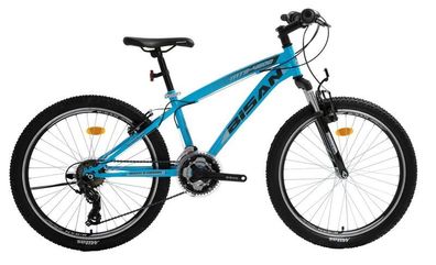 24 Zoll Kinder Jungen Mädchen Jugend MTB Fahrrad Kinderfahrrad Mountainbike Blau