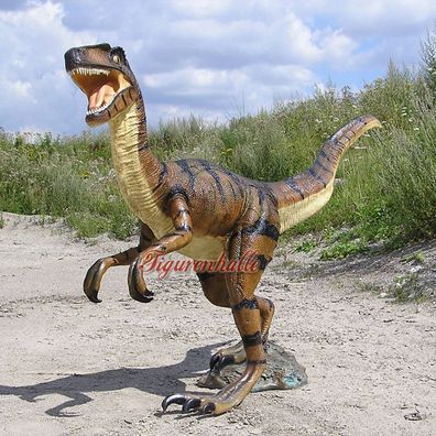 Velociraptor Dino Tyrannosaurus Rex Baby Dinosaurier lebensgroß Figur Statue neu