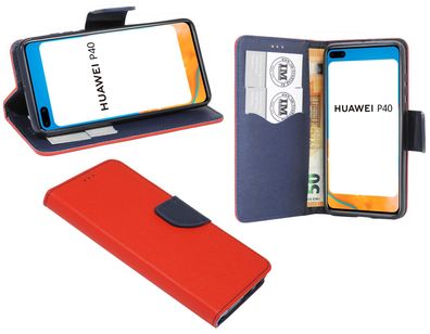 cofi1453® Buch Tasche "Fancy" kompatibel mit Huawei P40 Handy Hülle Etui Brieftasc...