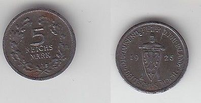Spielgeld Münze 5 Reichsmark 1000jährige Rheinlandfeier 1925 A