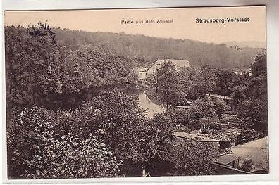 62026 Ak Strausberg Vorstadt Partie aus dem Annatal 1915