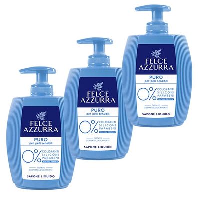 Paglieri Felce Azzurra PURO Flüssigseife für empfindliche Haut 3x 300ml