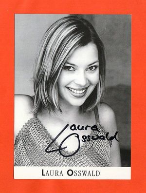 Laura Osswald ( deutsche Schauspielerin) - alte Karte, persönlich signiert