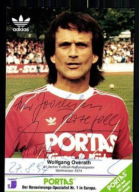 Wolfgang Overath DFB Weltmeister 1974 TOP Original Signiert + A 59873