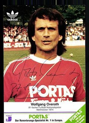 Wolfgang Overath DFB Weltmeister 1974 TOP Original Signiert + A 59874