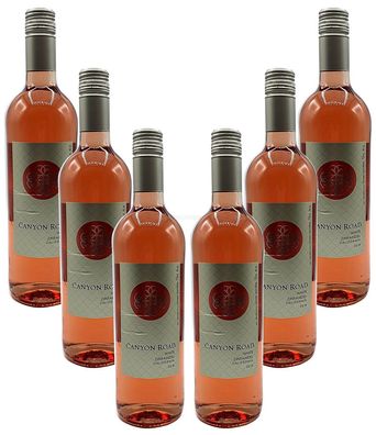 Rose Wein Set - 6x Canyon Road Zinfandel 750ml (8% Vol)- [Enthält Sulfite]