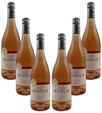 Rose Wein Set - 6x Horgelus Côtes de Gascogne Rosé 750ml (11,5% Vol)- [Enthält