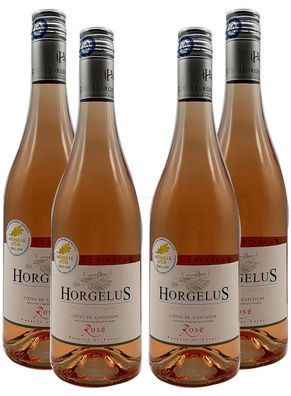 Rose Wein Set - 4x Horgelus Côtes de Gascogne Rosé 750ml (11,5% Vol)- [Enthält