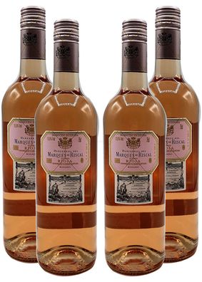 Rose Wein Set - 4x Marques de Riscal Rioja Rosado 750ml (13,5% Vol)- [Enthält S