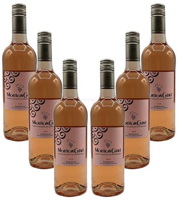 Rose Wein Set - 6x Mouton Cadet Bordeaux / Baron Philippe De Rothschild 750ml (