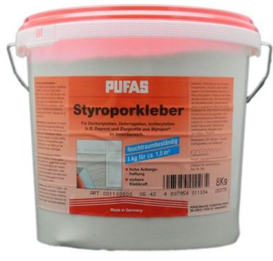 Pufas Styroporkleber-und Renoviervlies-Kleber 8kg