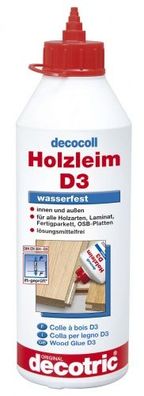 Decocoll Holzleim D3, wasserfest, für alle Holzarten 500g