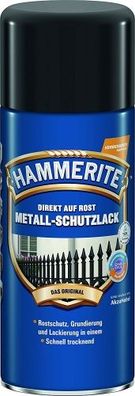 AKZO NOBEL Hammerite Metall-Schutzlack schwarz matt Schwarz 400 ml
