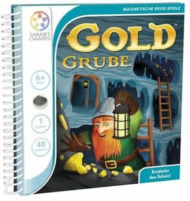 SMART GAMES - Gold Grube, Magnetisches Buchspiel, Reisespiel, ab 7 Jahren, 1 Spi