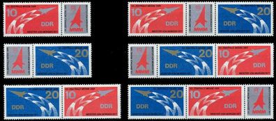 DDR Zusammendruck Nr WZd349-WZd354 postfrisch X13BE96