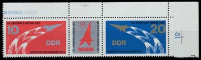 DDR Zusammendruck Nr WZd350 postfrisch 3ER STR ECKE-ORE X13BEFA