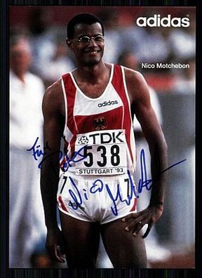 Nico Motchebon Autogrammkarte Original Signiert Leichtathletik + A 60018