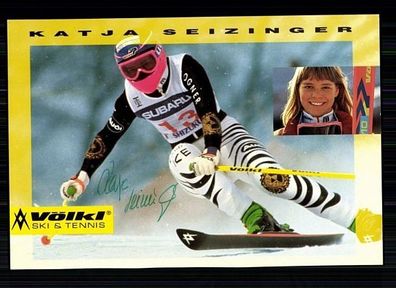 Katja Seizinger Autogrammkarte Original Signiert Skialpin + A 60029