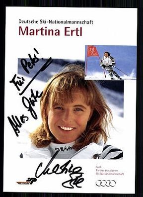 Martina Ertel Autogrammkarte Original Signiert Skialpin + A 60030