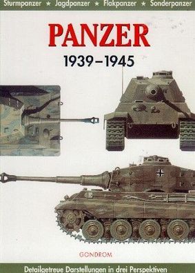 Panzer 1939 - 1945, Detailgetreue Darstellung in drei Perspektiven