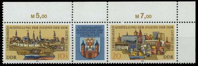 DDR Zusammendruck Nr WZd371 postfrisch 3ER STR ECKE-ORE X13EAE2
