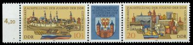 DDR Zusammendruck Nr WZd371 postfrisch 3ER STR SRA X13EB06