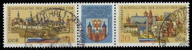 DDR Zusammendruck Nr WZd371 gestempelt 3ER STR X13EB16