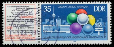 DDR Zusammendruck Nr WZd378 zentrisch gestempelt WAAGR PAAR X13EC2A