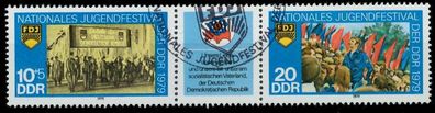 DDR Zusammendruck Nr WZd412 gestempelt 3ER STR X1426A2