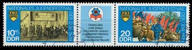 DDR Zusammendruck Nr WZd412 gestempelt 3ER STR X1426B2