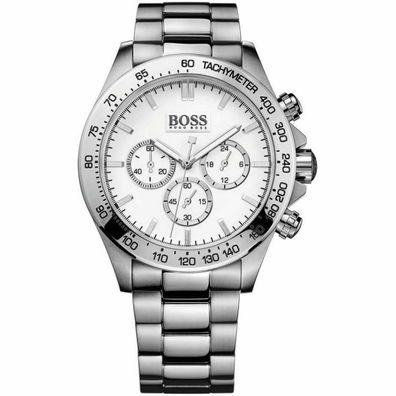 NEU Hugo Boss HB 1512962 Herrenuhr Silber Weiß Armbanduhr Chronograph Edelstahl OVP