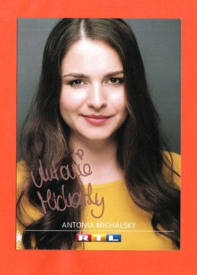 Antonia Michalsky ( Unter Uns ) persönlich signierte Autogrammkarte