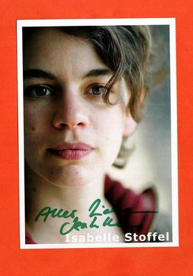 Isabelle Stoffel ( deutsche Schauspielerin ) persönlich signierte Autogrammkarte